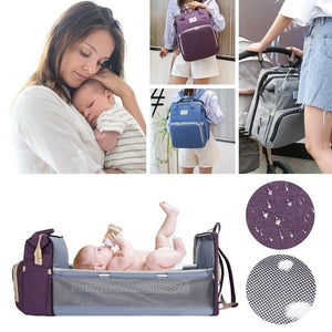 Multi-purpose folding baby bed bag